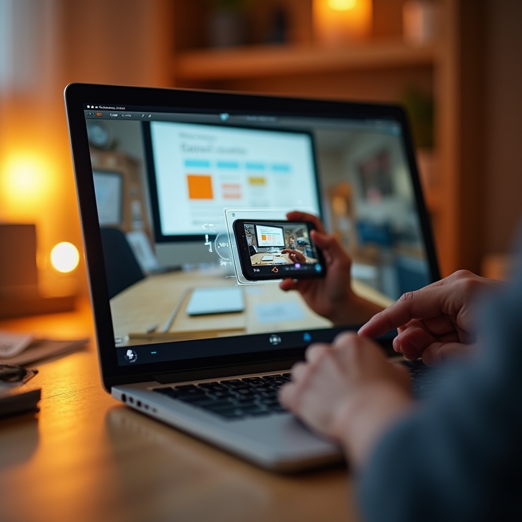 Lektor ukazuje pravidlo třetin na sdílené obrazovce webináře